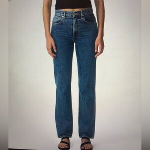 SLVRLAKE London High-Waist Straight jeans. Colour: Born to Run. Size 28